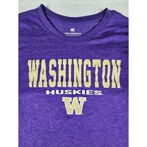 Colosseum Washington Huskies Mens‎ XL Purple Heathered Graphic T-Shirt NCAA